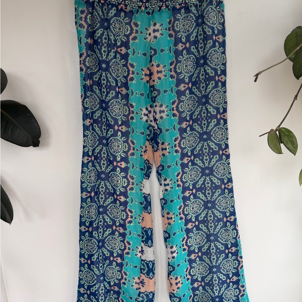 Women's Wide Leg Patterned Pants
